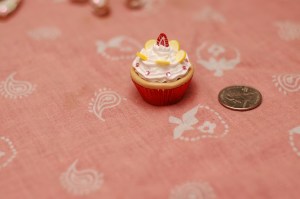 This one was SUPPOSED to be a cupcake (like all 3 of these) but it looks like a Strawberry Lemon tart, which is okay with me. 