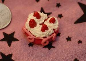 Strawberry cake with whipped cream. :)