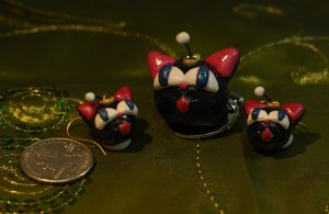 This is a Luna P ball. My friend requested one so I went ahead and made a few extras to put in the store. They are super fun to make for some odd reason. I think it's the goofy eyes and antenna. 