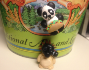 Dac decided to show off his climbing abilities while Laser waited patiently for his beverage. 