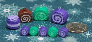 The lil' cake roll family with a wild macaron appearing. 