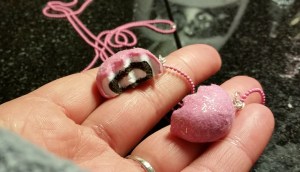 Snowball Best Friends Necklace. I grew up with these snack cakes and thought they would make cute, recognizable food jewelry. Really like how they turned out!